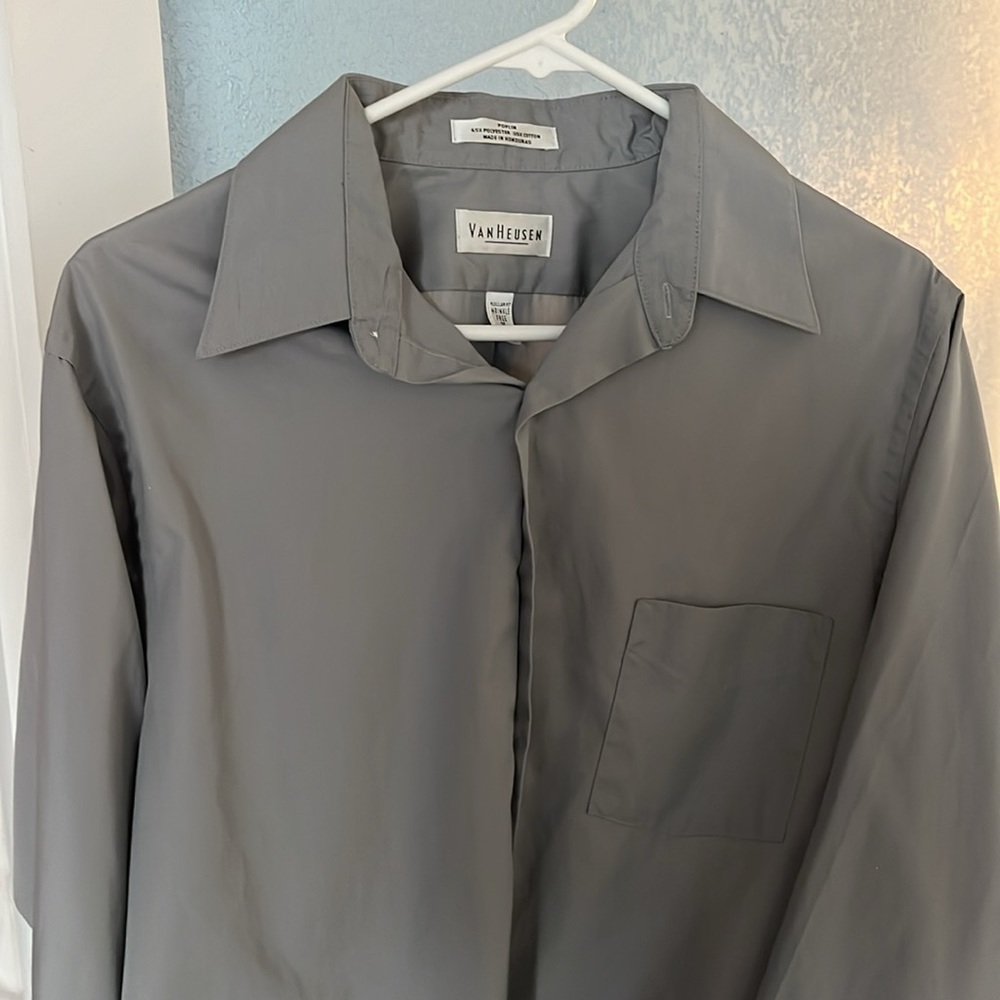 Van Heusen grey dress shirt